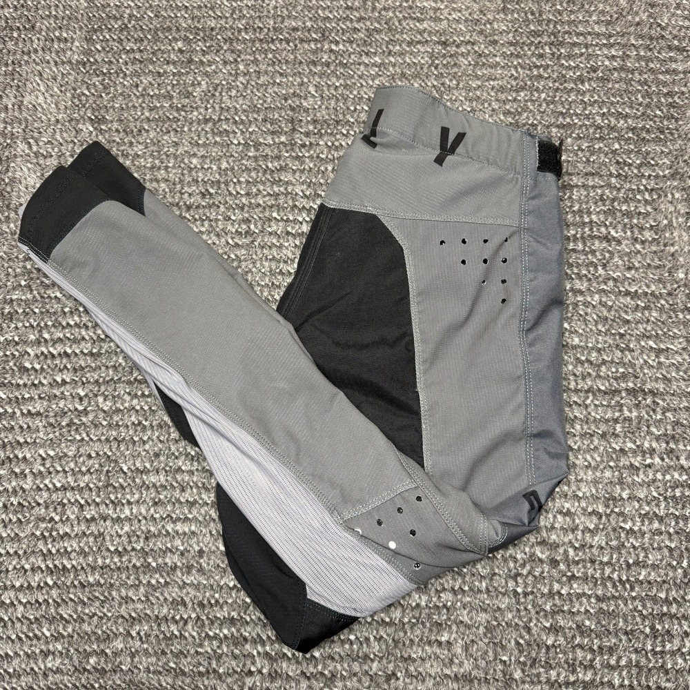 FLY RACING Mens Motocross Pants Size 30 Gray Black Kinetic Ventilated